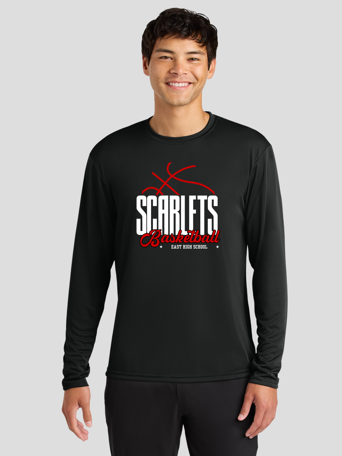 East Scarlets Basketball Cooling Performance Long Sleeve