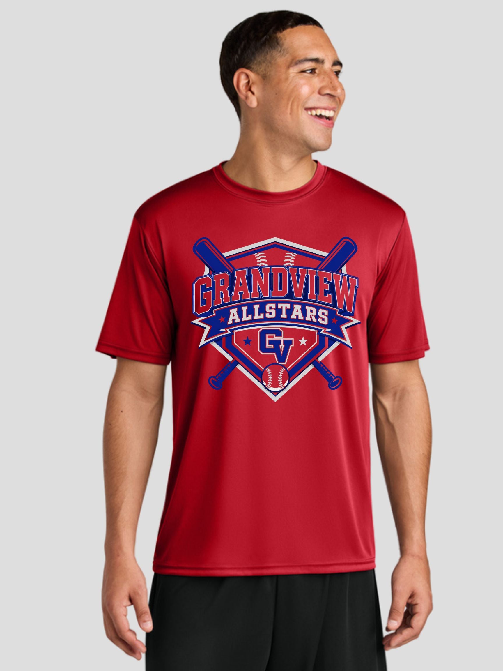 Grandview Little League 12U All Stars Cooling Performance Tee, Red