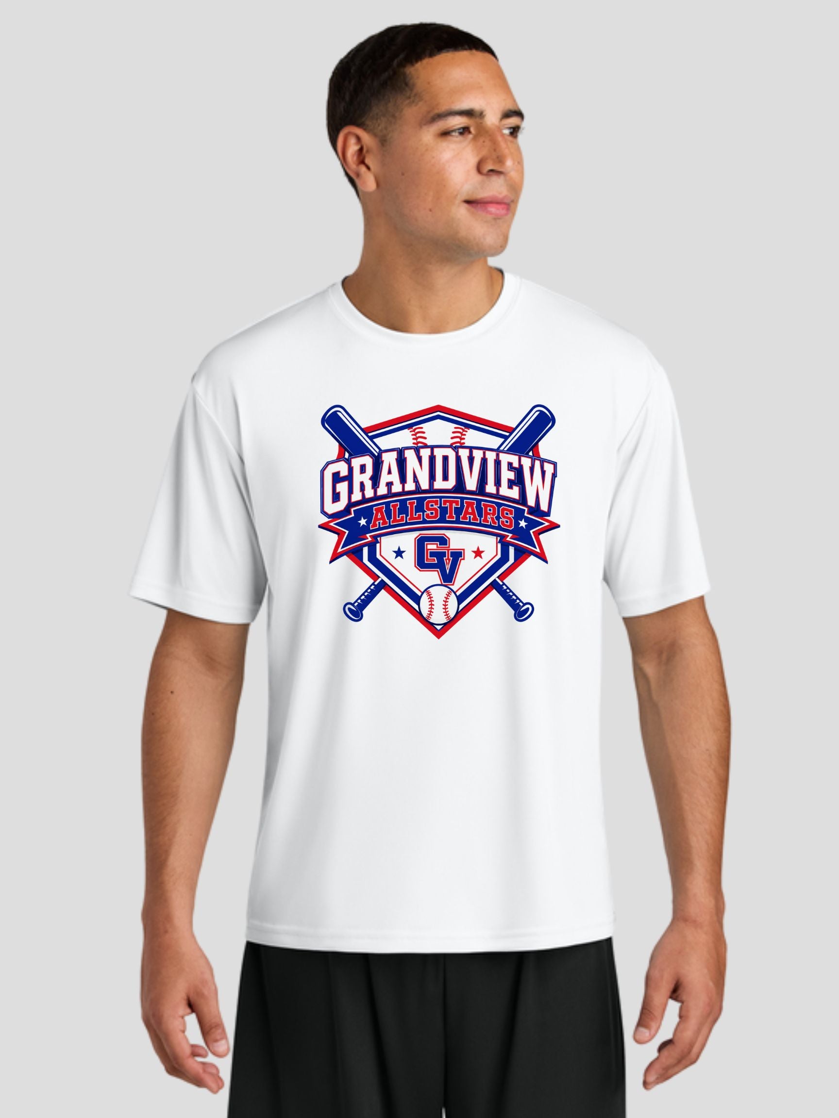 Grandview Little League 12U All Stars Cooling Performance Tee, White