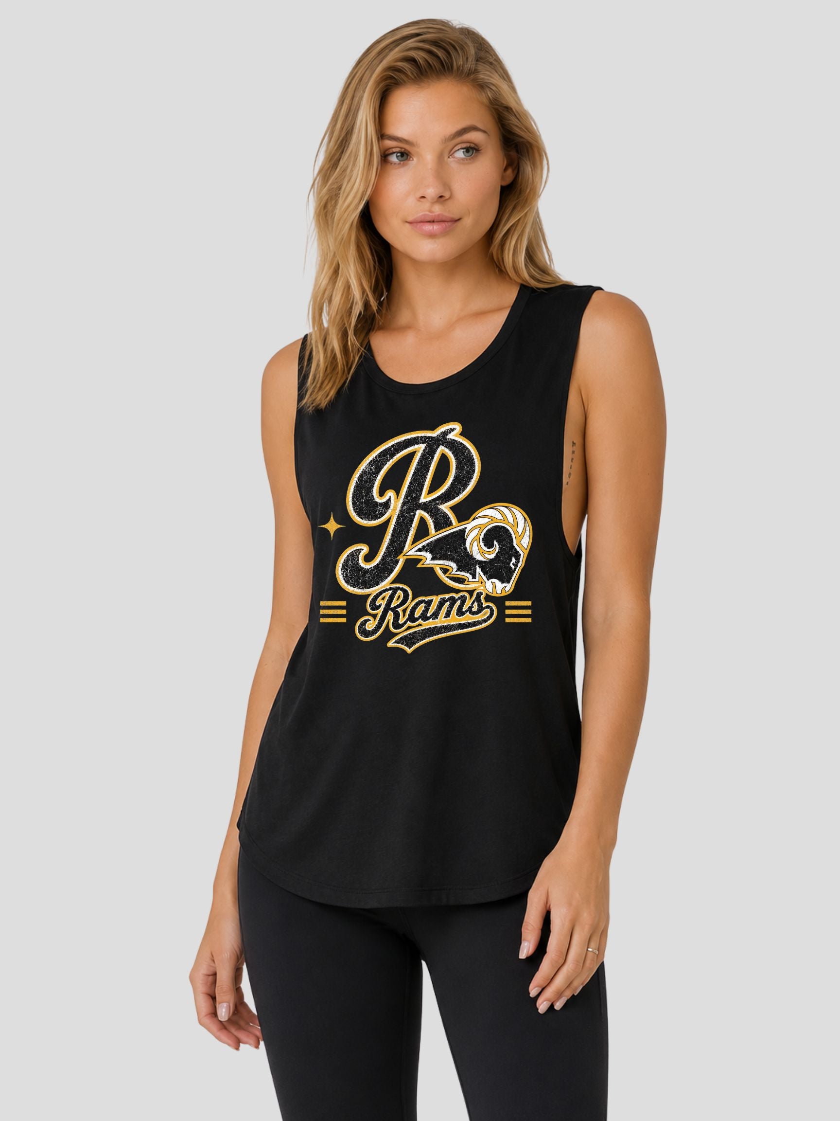 SEP Retro Rams Women’s Flowy Scoop Muscle Tank
