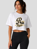 SEP Retro Black & Yellow Rams Women's Jersey Crop Tee