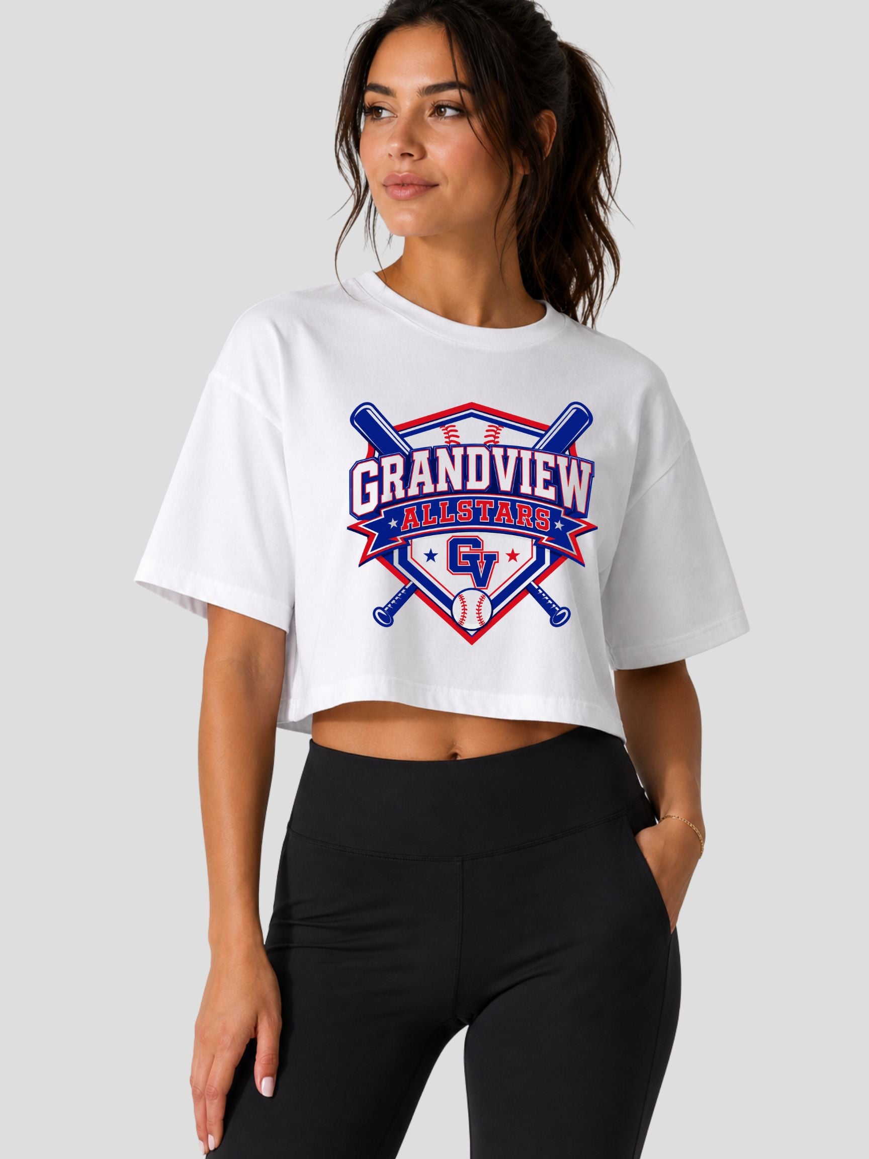 Grandview Little League All Stars Women's Jersey Crop Tee