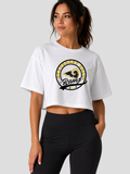 SEP Rams Round logo w/ Stars Women's Jersey Crop Tee