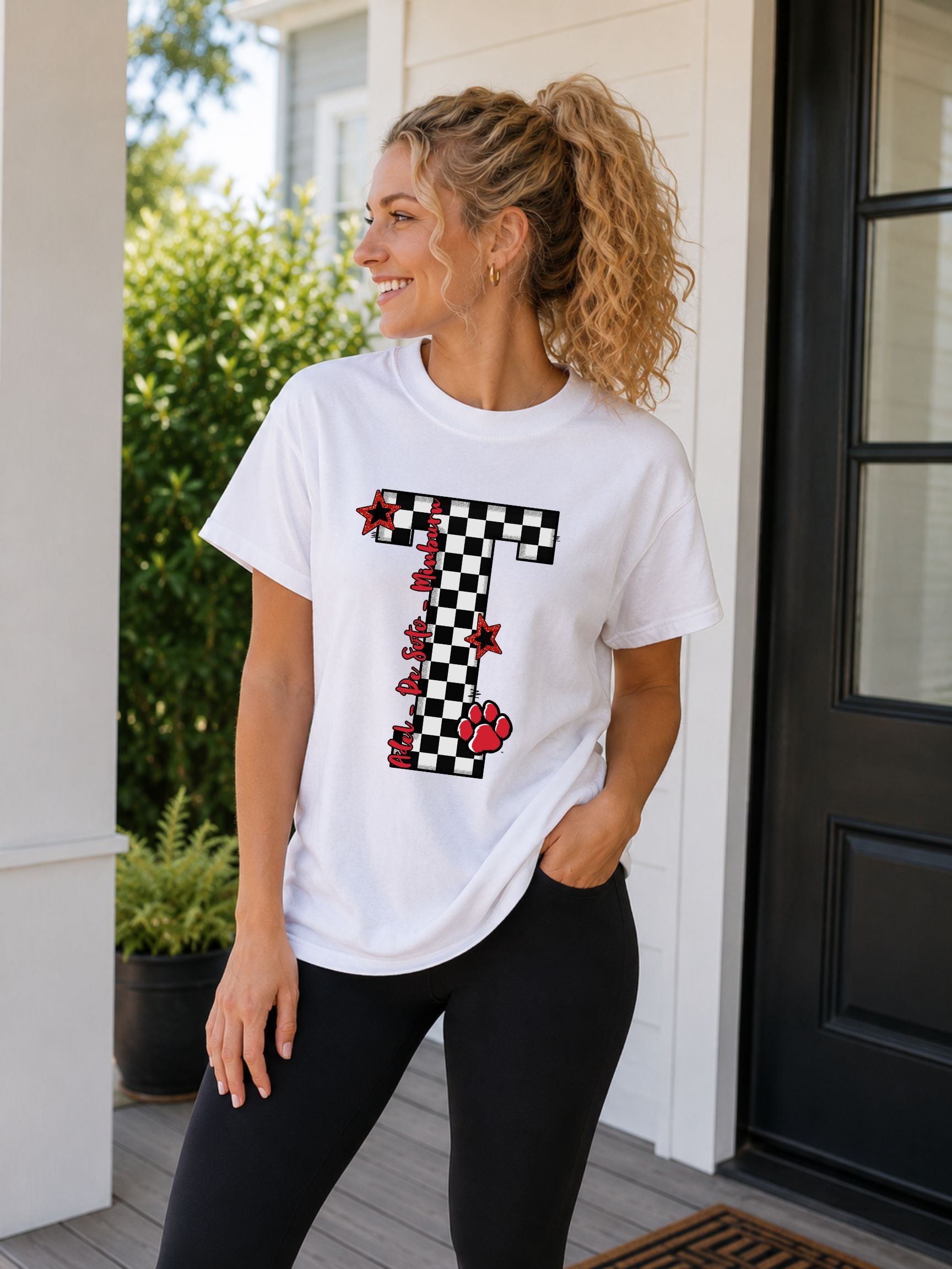 ADM Tigers Preppy Varsity Letter Unisex Cotton Tee