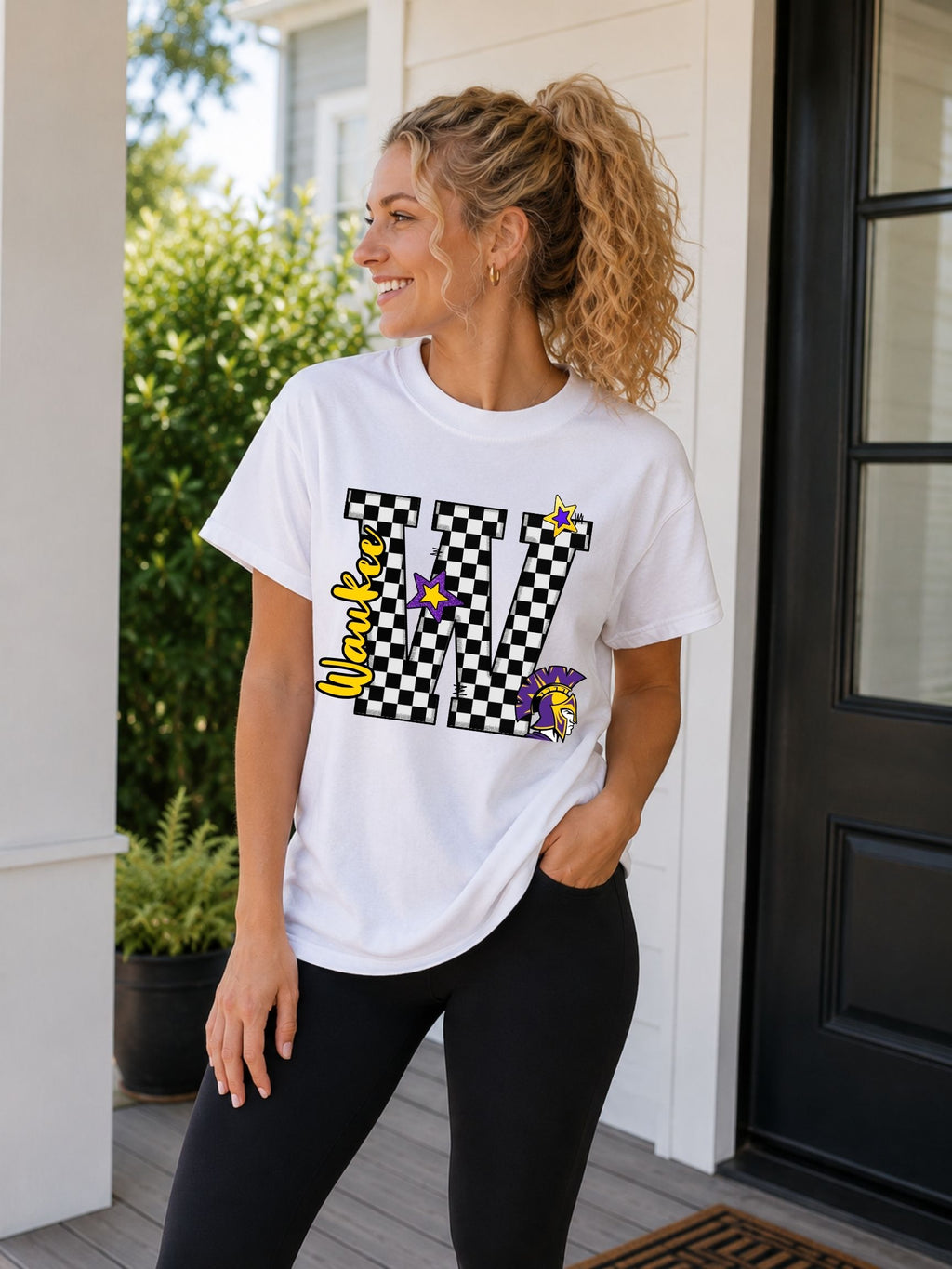 Waukee Warriors Preppy Varsity Letter Unisex Cotton Tee