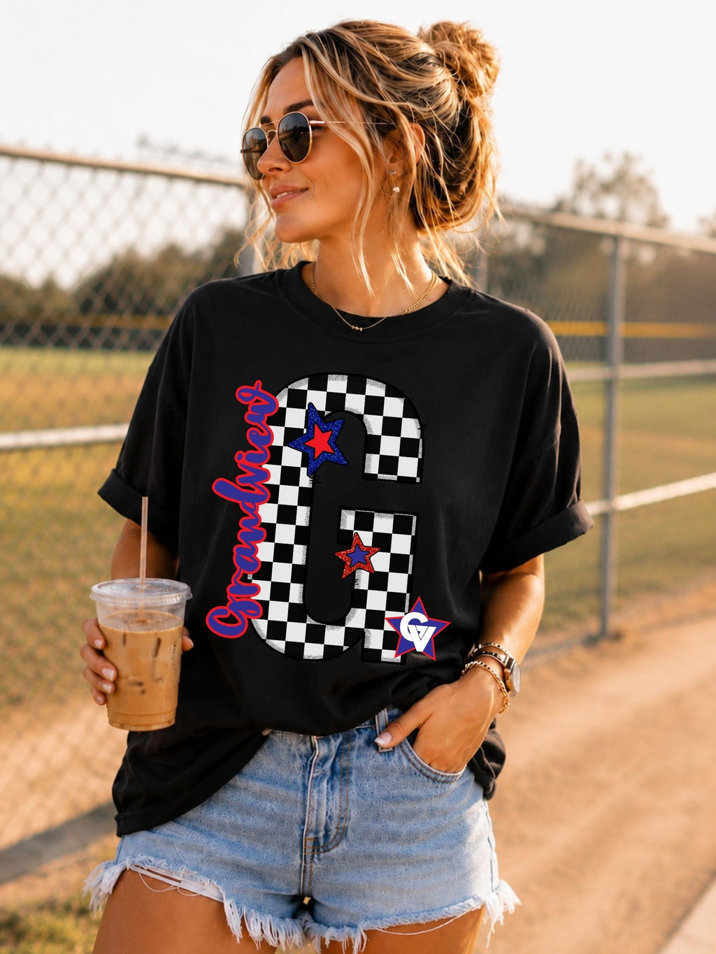 Grandview Little League Preppy Varsity Letter Unisex Cotton Tee