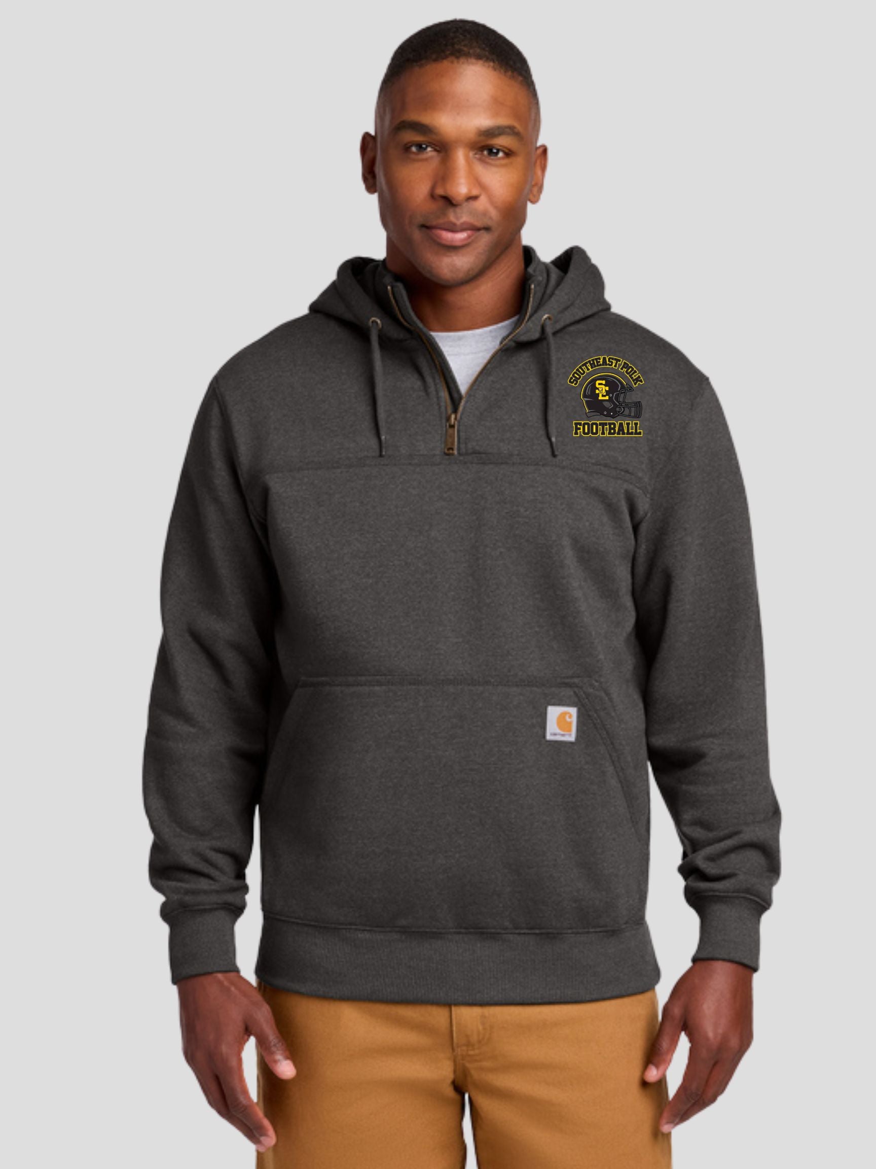 Southeast Polk Football Carhartt® Rain Defender® Paxton Heavyweight Hooded Zip Mock Sweatshirt