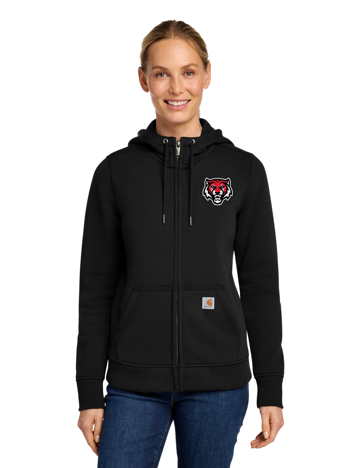 ADM Tigers Pocket Logo Carhartt® Women’s Clarksburg Full-Zip Hoodie