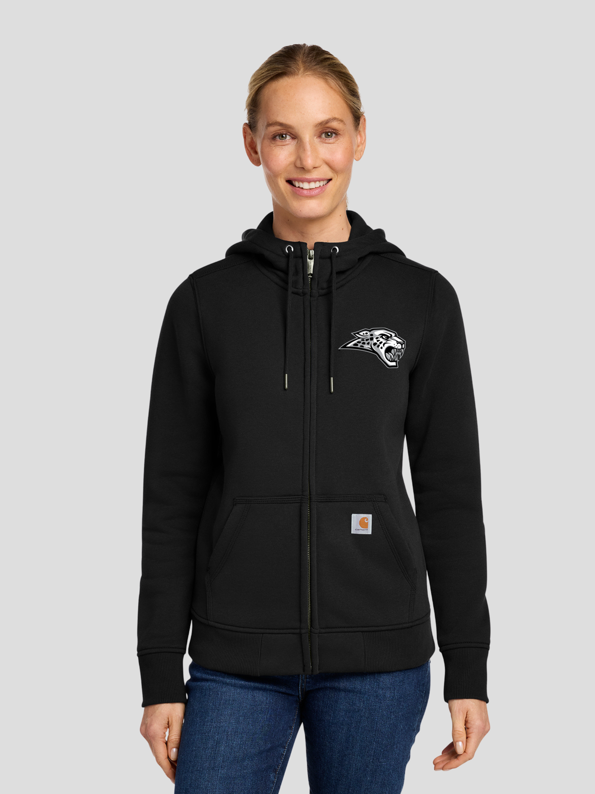 Jaguars Pocket Logo Carhartt® Women’s Clarksburg Full-Zip Hoodie
