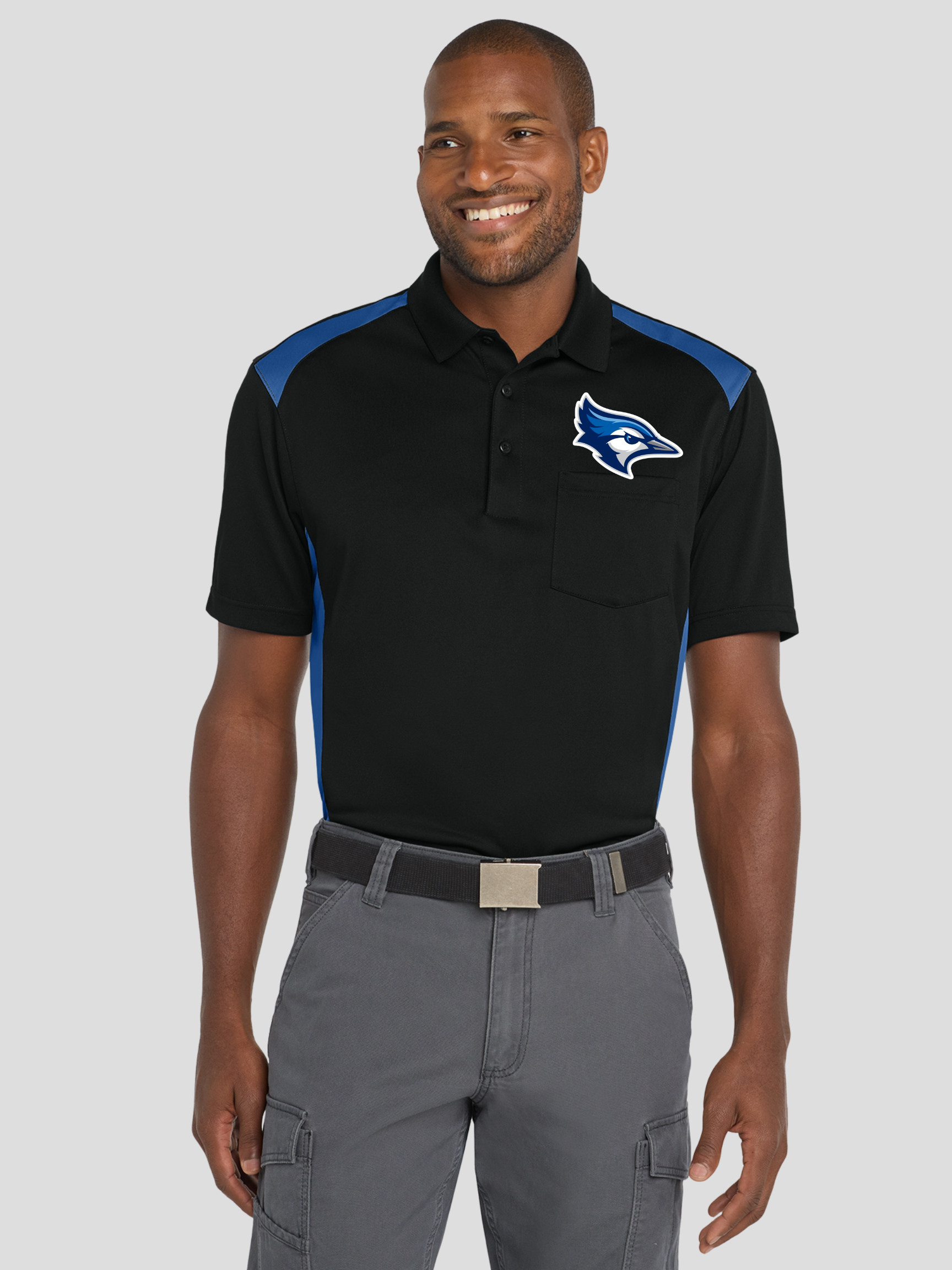 Bondurant Bluejays CornerStone® Select Snag-Proof Two Way Colorblock Pocket Polo