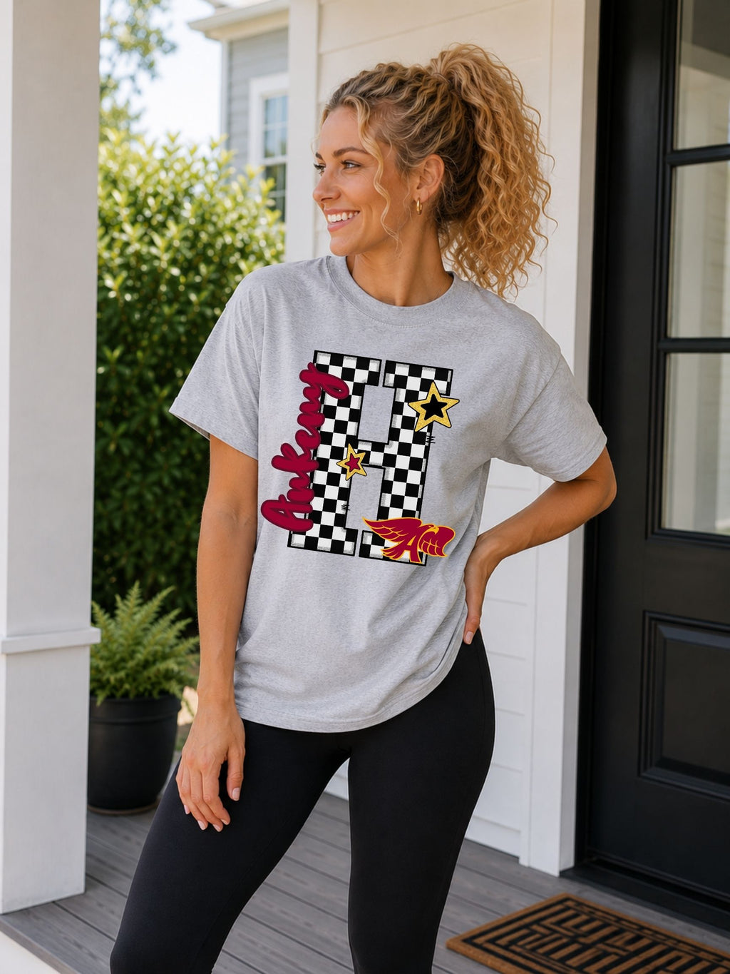 Ankeny Hawks Preppy Varsity Letter Unisex Cotton Tee