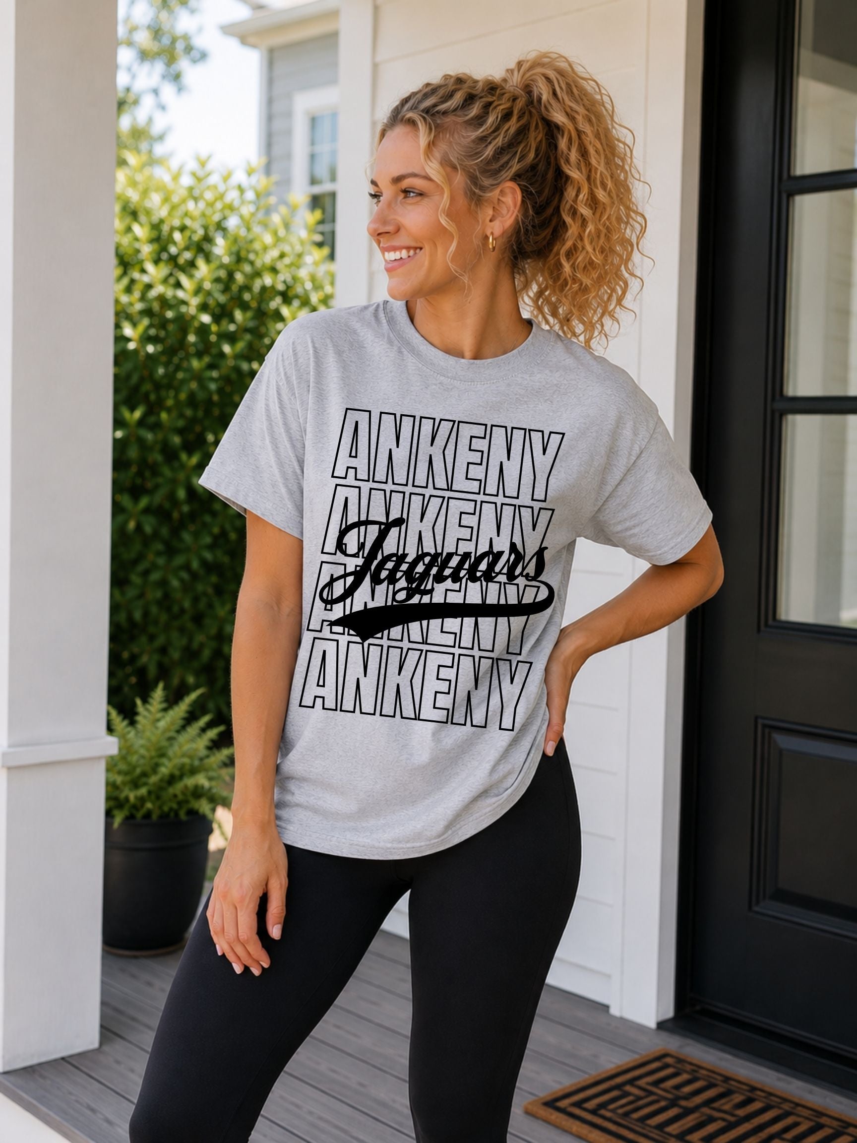 Ankeny Centennial Jaguars Stack Unisex Cotton Tee