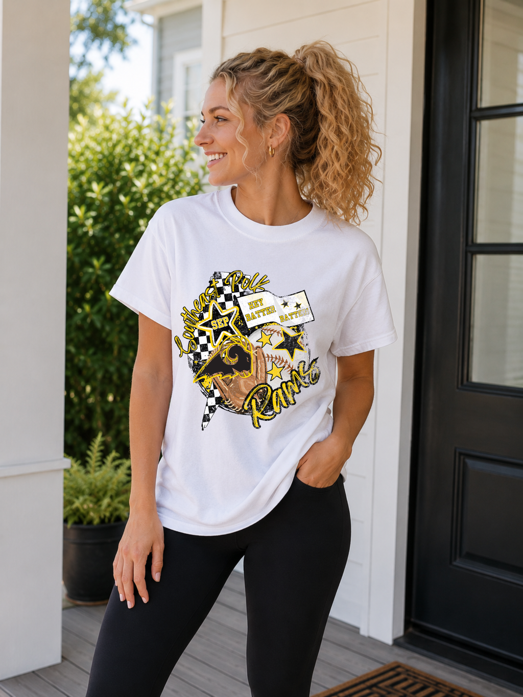 SEP Rams Distressed Baseball Unisex Cotton Tee
