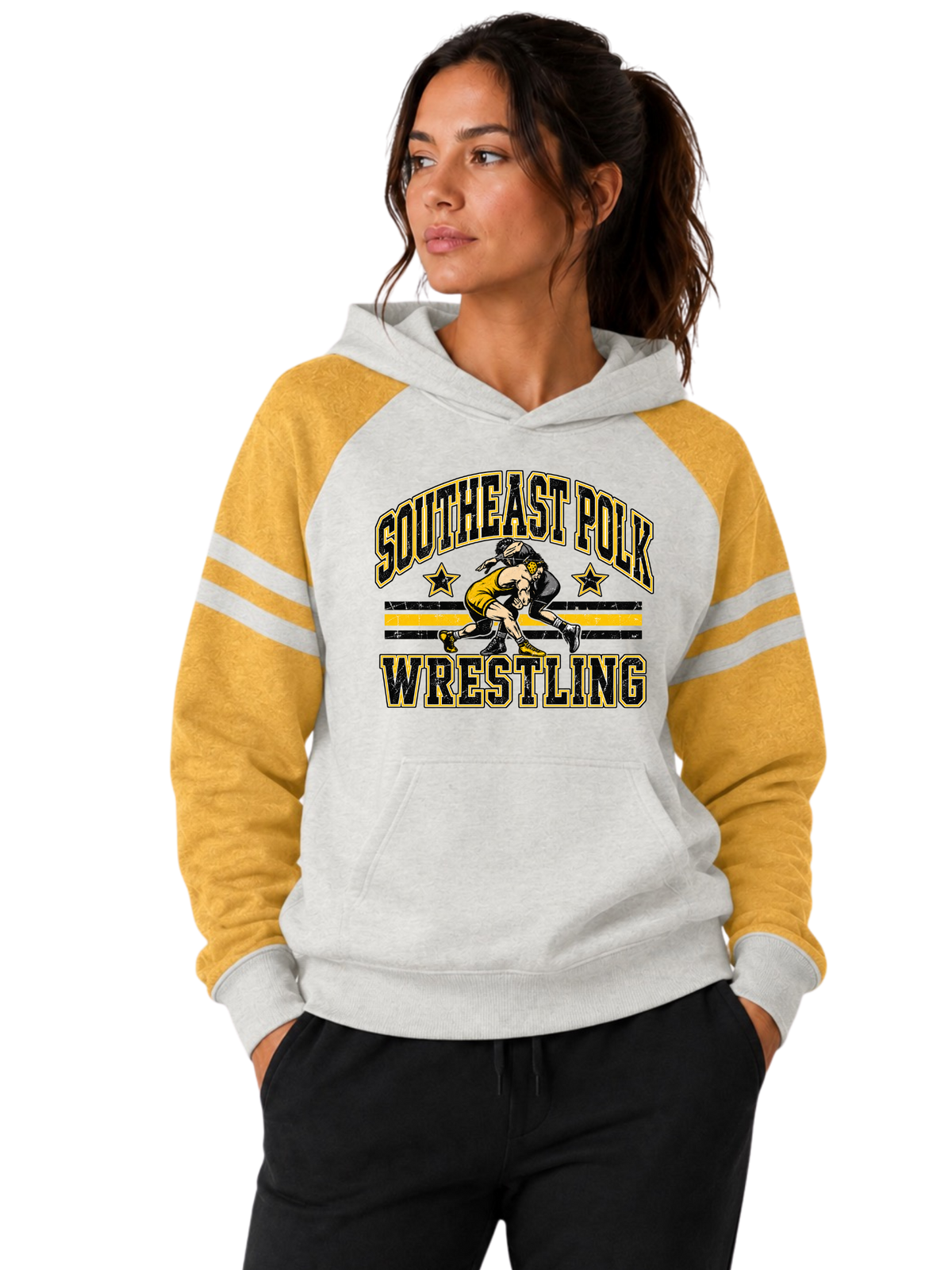 Southeast Polk Wrestling Varsity Colorblock Hooded Sweatshirt