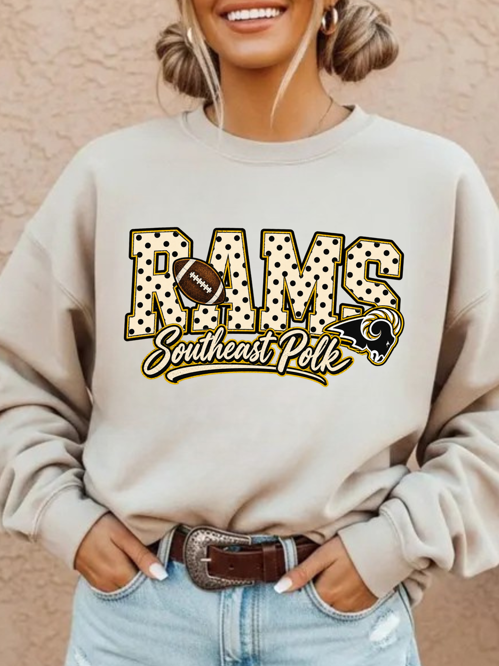 SEP Rams Polka Dot Pride Crewneck