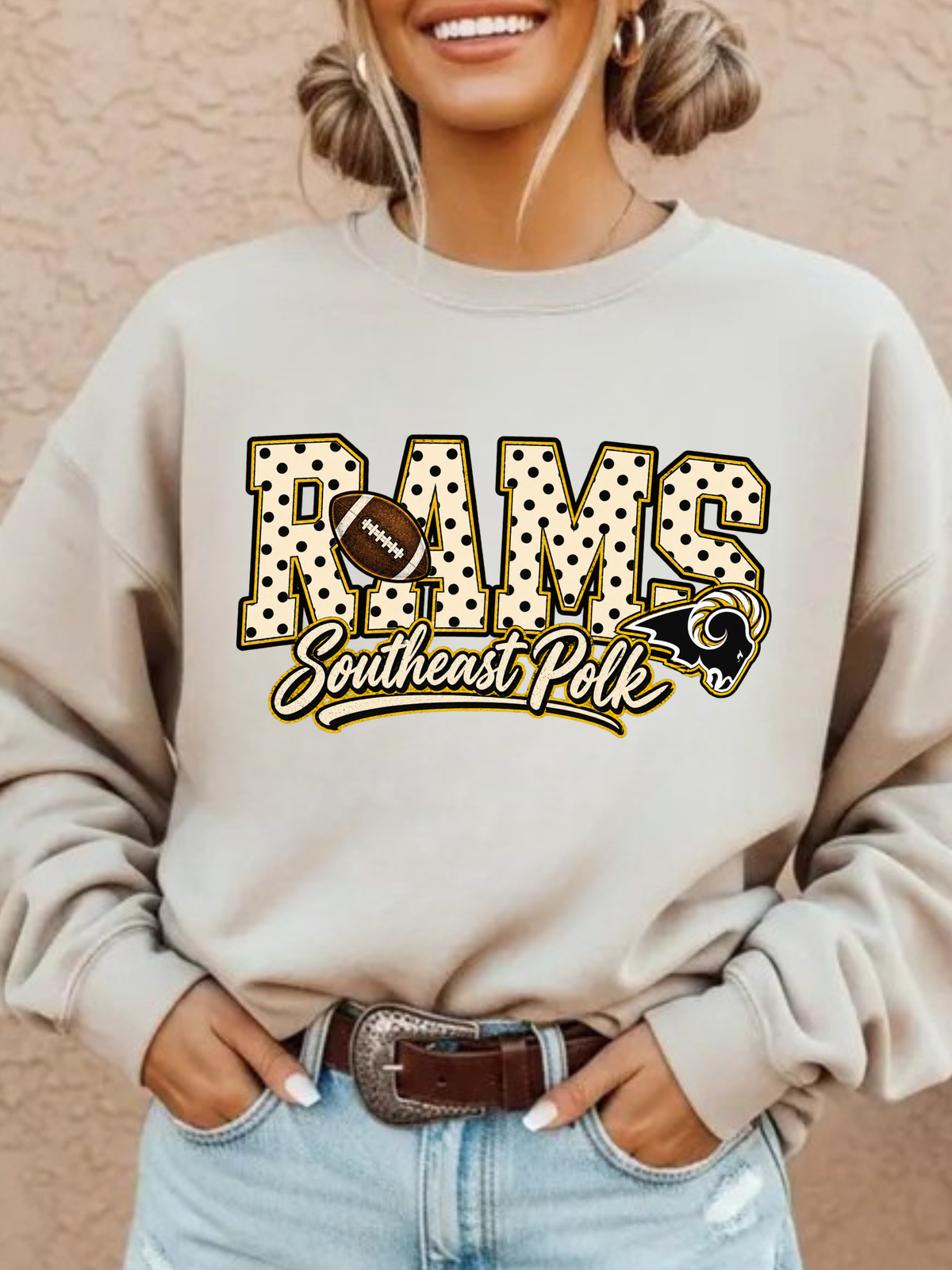 SEP Rams Polka Dot Pride Crewneck