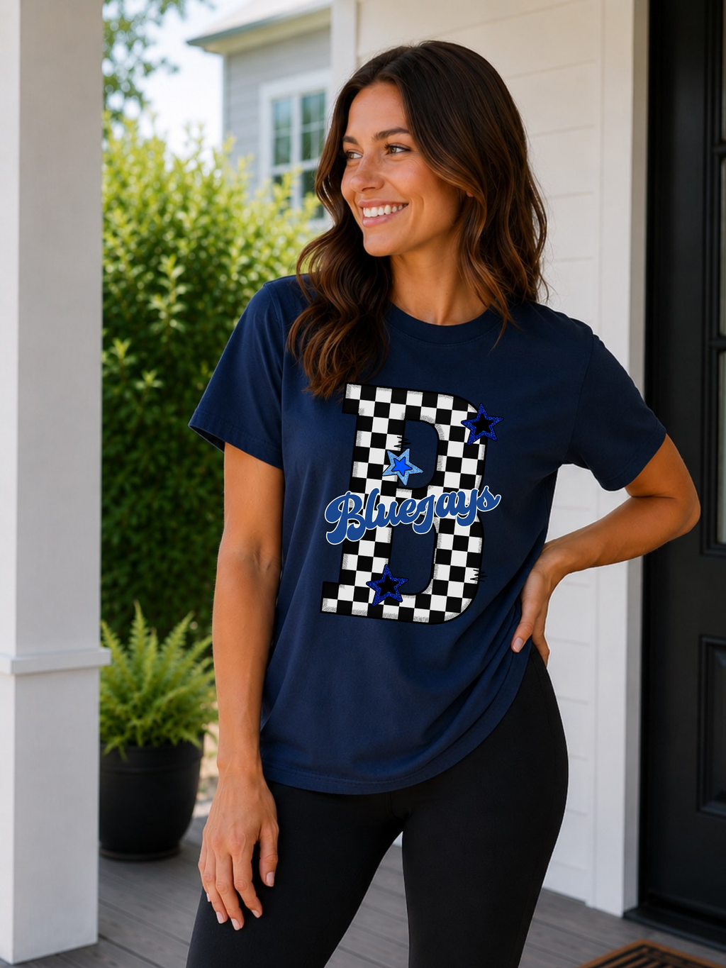 Bluejays Checkered Spirit Check