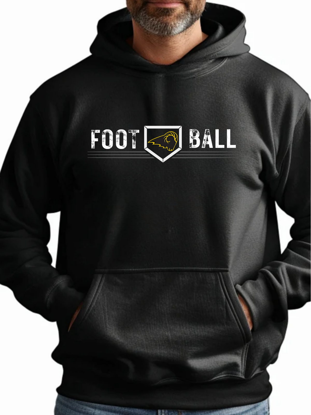Southeast Polk Rams Distressed Football w/ Logo