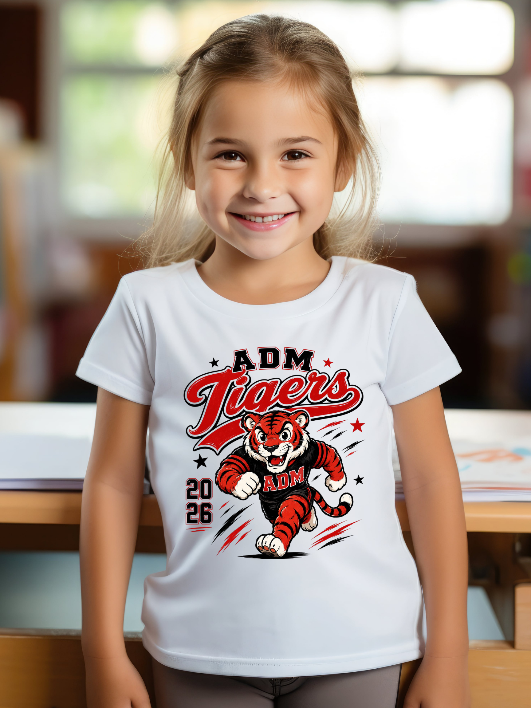 ADM Tigers Mini Mascot Youth Cotton Tee