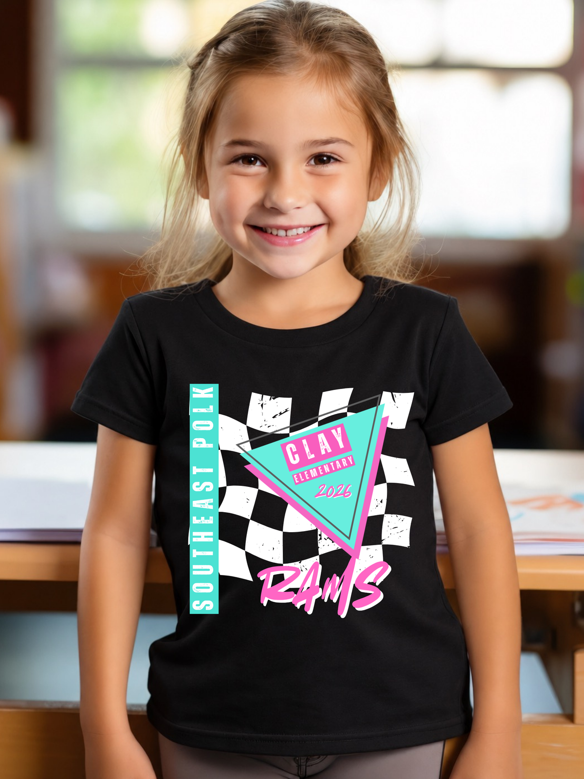Southeast Polk Clay Elementary Retro Tee