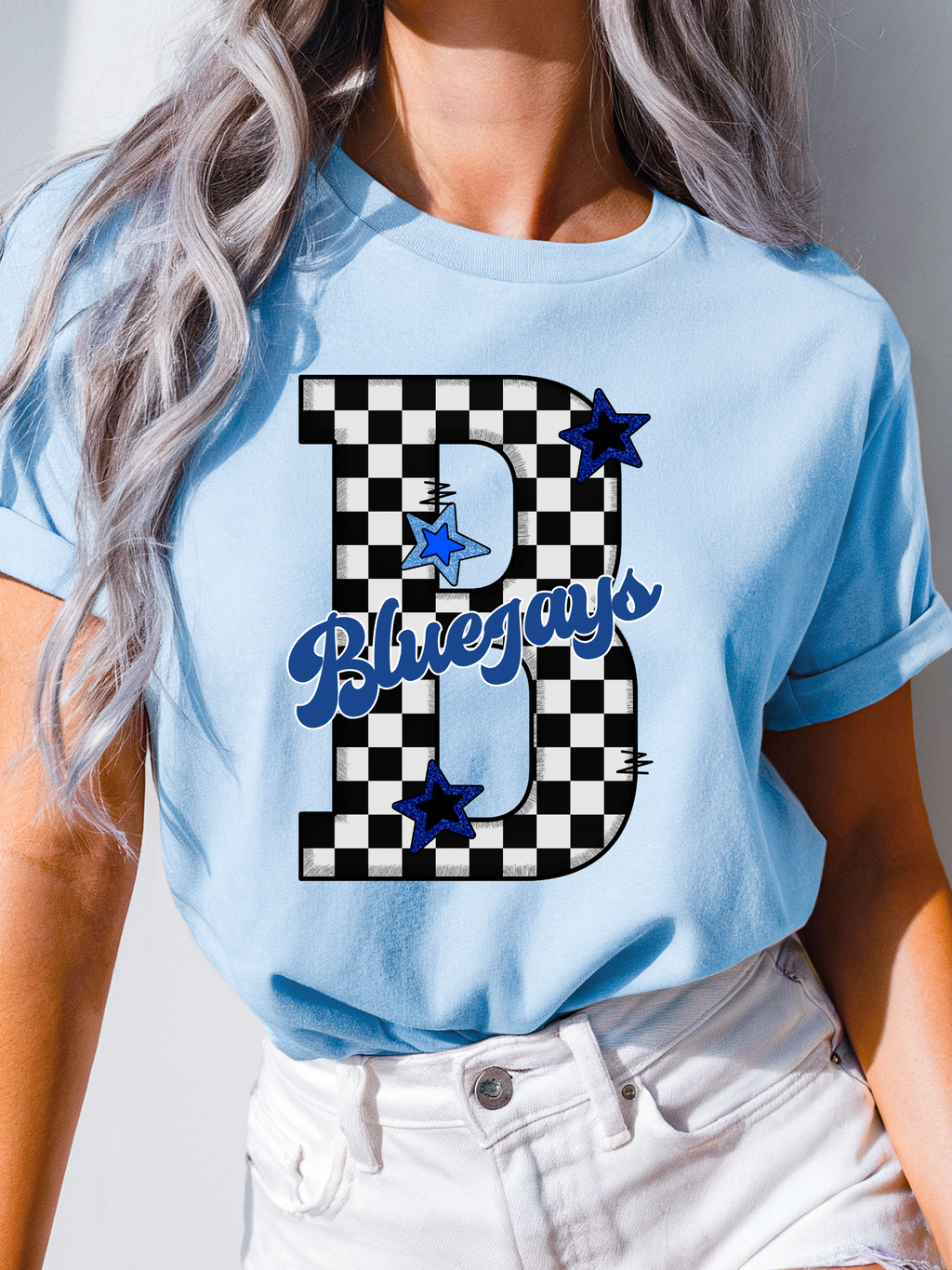 Bluejays Checkered Spirit Check