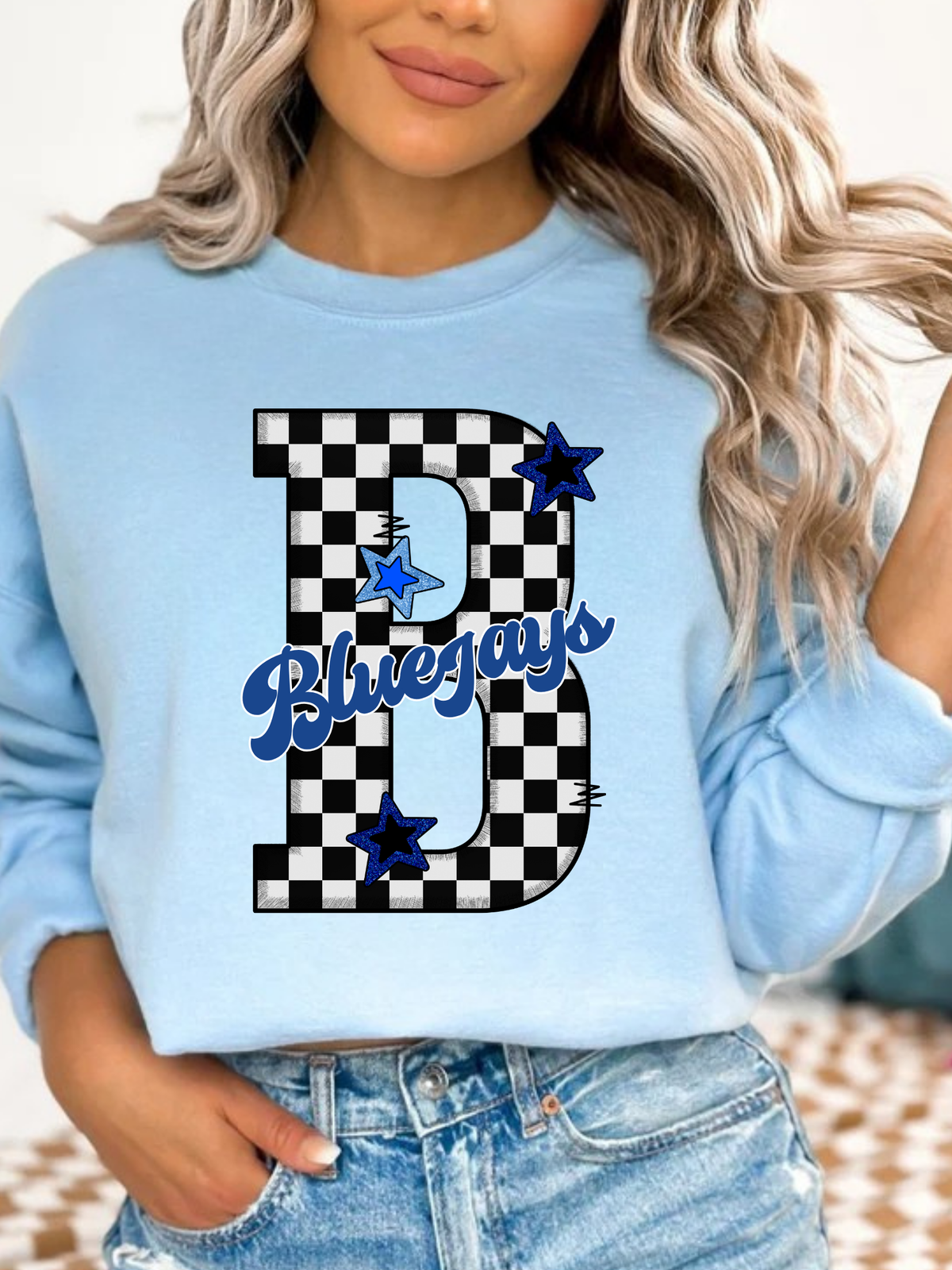 Bluejays Checkered Spirit Check