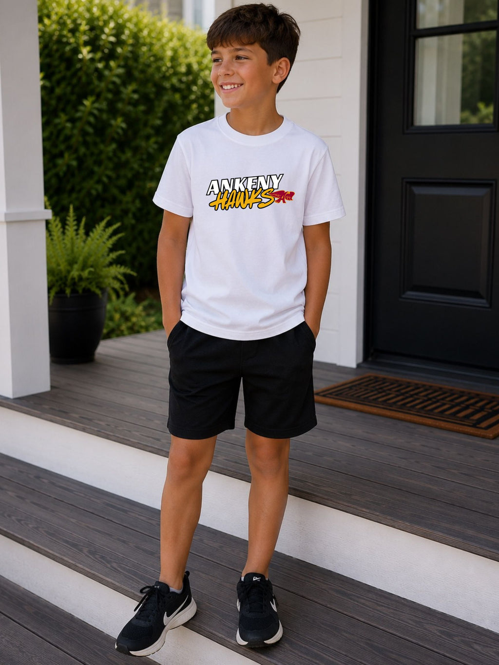 Ankeny Hawks Brush Street wear YOUTH Unisex Cotton T-Shirt