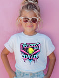 Softball Respect The Drip Youth Cotton Tee