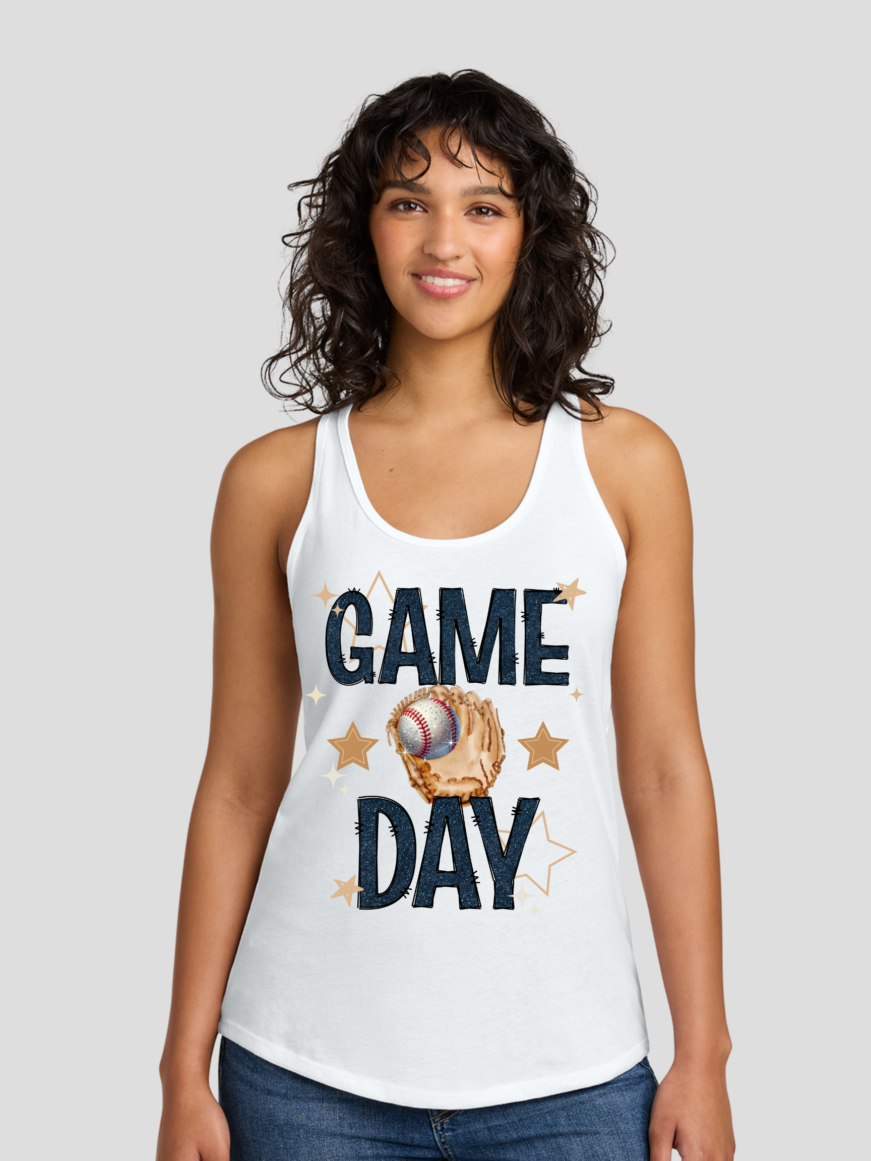 Des Moines Avengers Glittered Game Day Sand Women's Racerback Tank