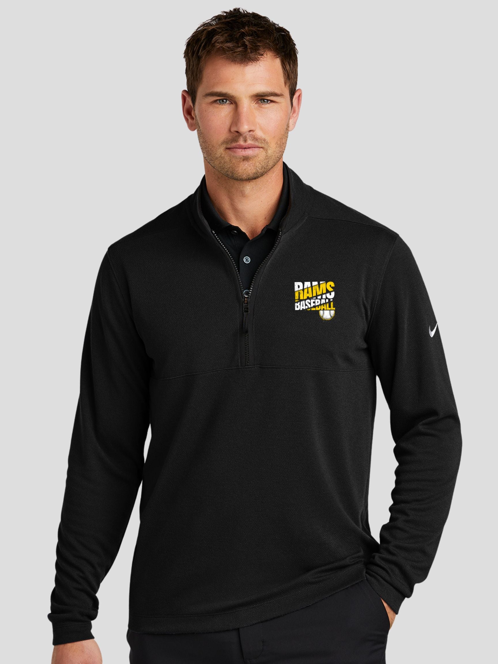 Rams Baseball Nike Textured 1/2-Zip Cover-Up