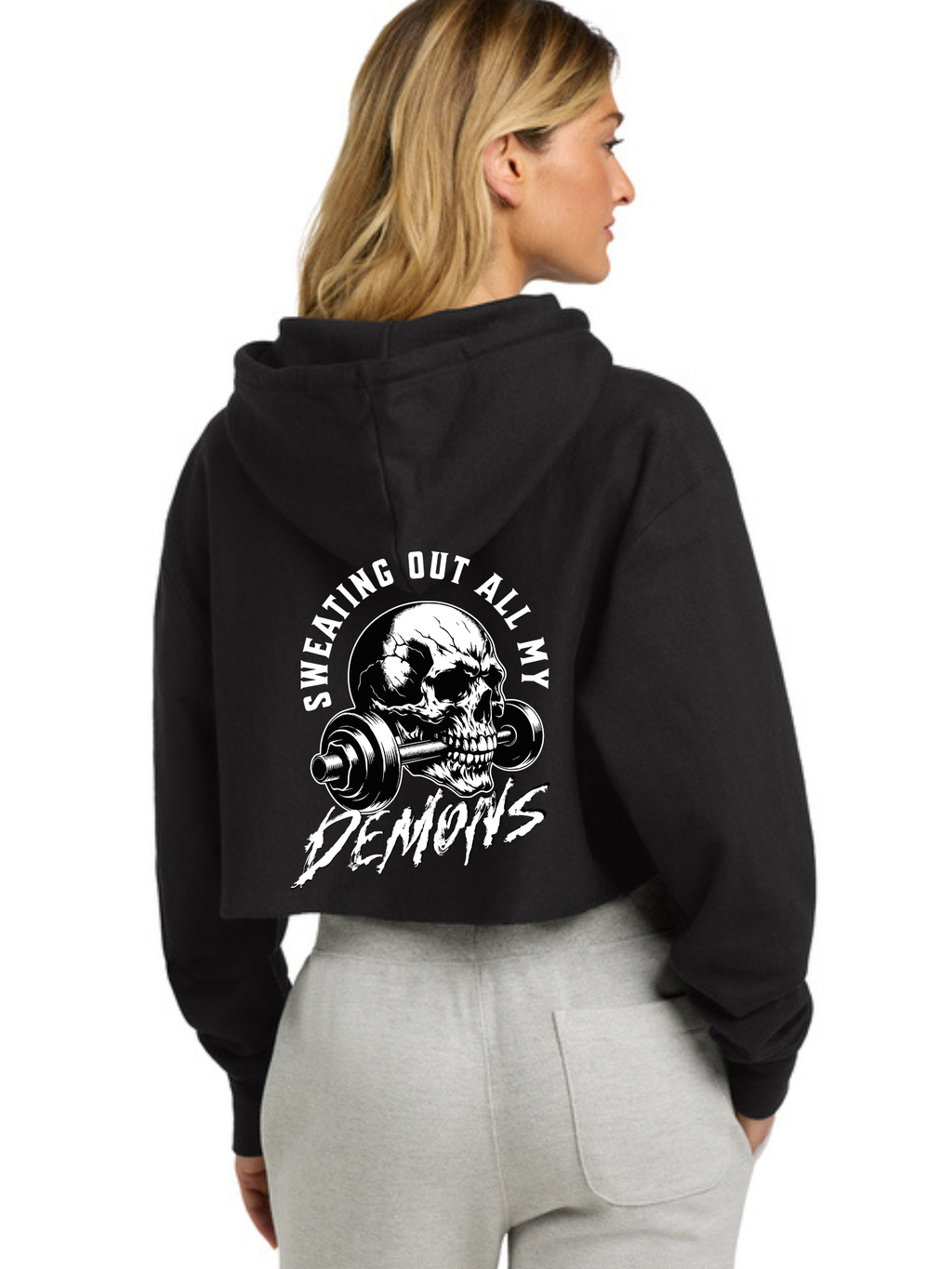 PP Sweating Out All My Demons Women’s Sponge Fleece Cropped Fleece Hoodie