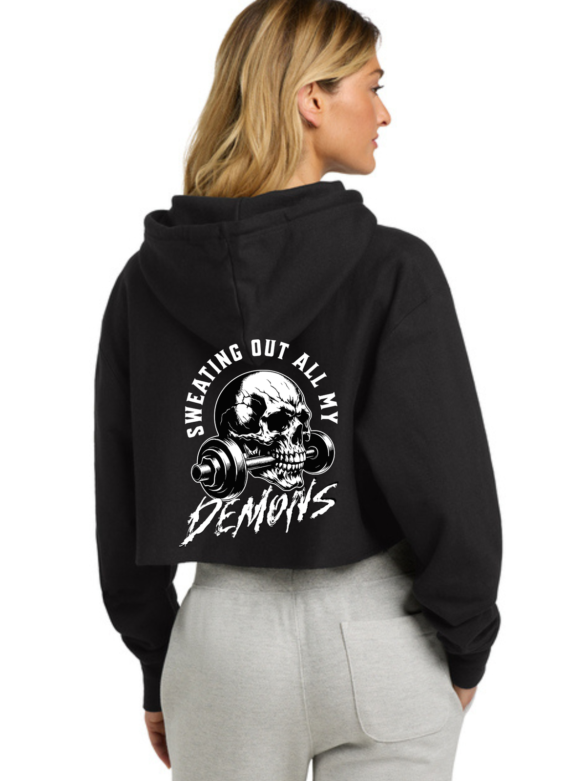 PP Sweating Out All My Demons Women’s Sponge Fleece Cropped Fleece Hoodie