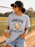 Sideline Social Club Baseball Unisex Cotton Tee