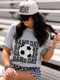 Faux Glitter Soccer Game Day Unisex Cotton Tee