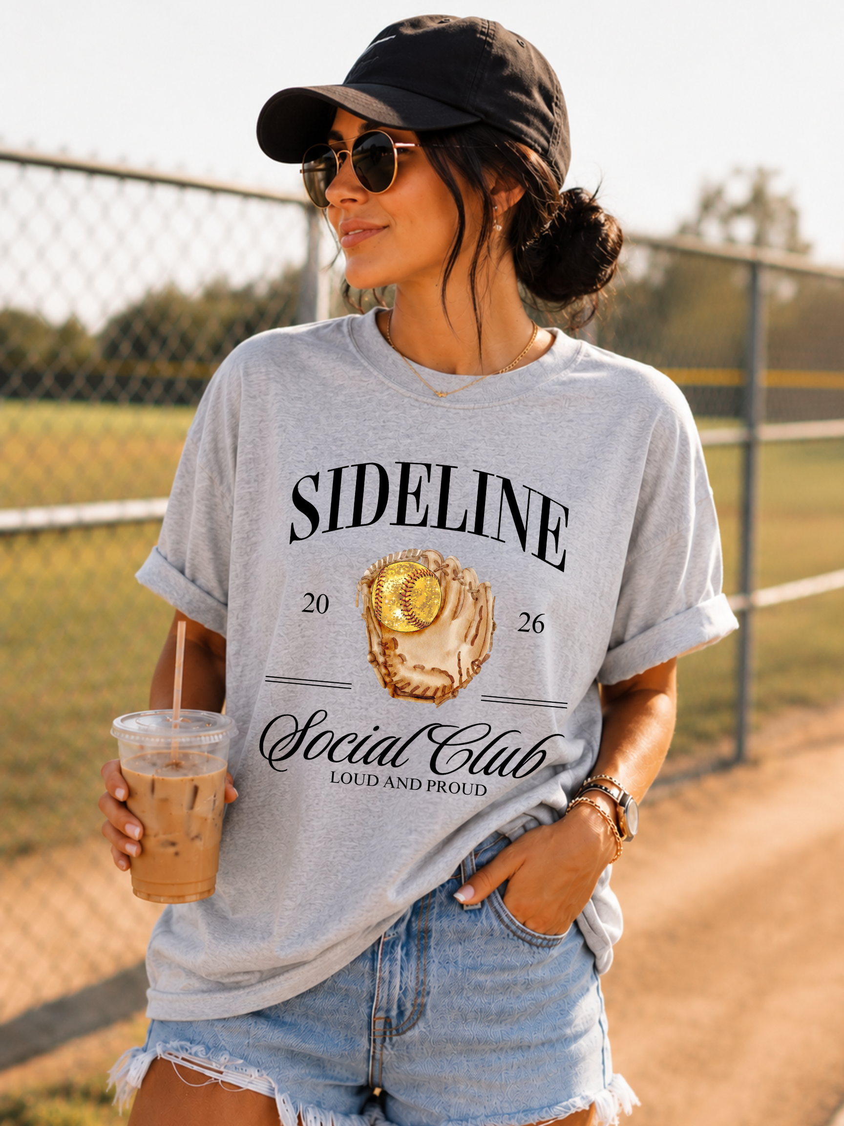 Sideline Social Club Softball Unisex Cotton Tee