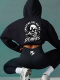 Sweating Out All My Demons Women's Crop Champion Hoodie