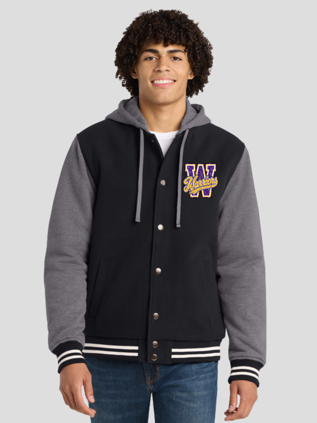 Warriors Vintage Varsity Letter Insulated Letterman Jacket