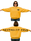 Southeast Polk Gold w/  pocket Logo  Unisex Crewneck w/ Large print letters on back