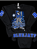 Bluejays Retro Rebel Full Sleeve Crewneck Sweatshirt