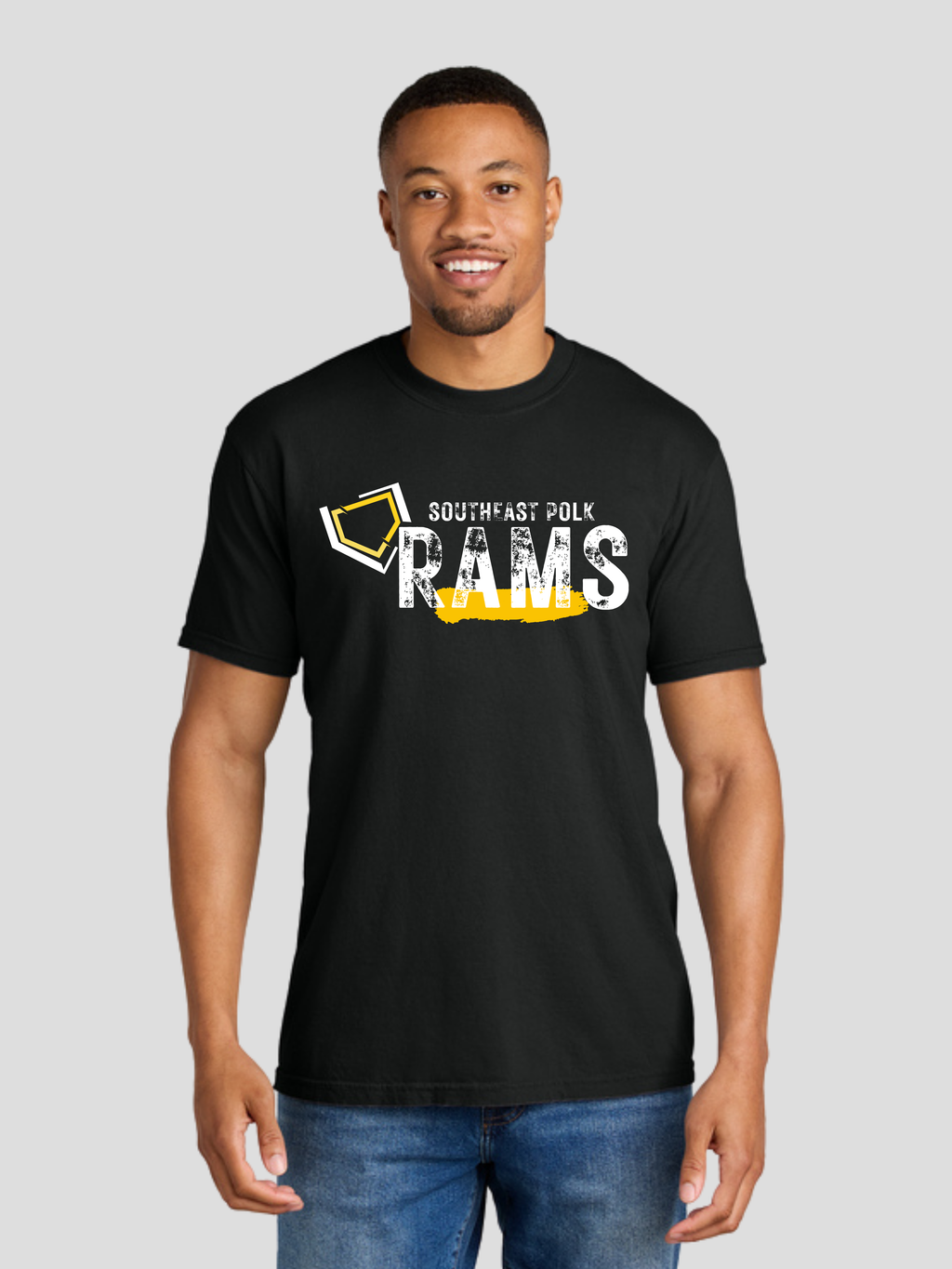Southeast Polk Rams Distressed Baseball