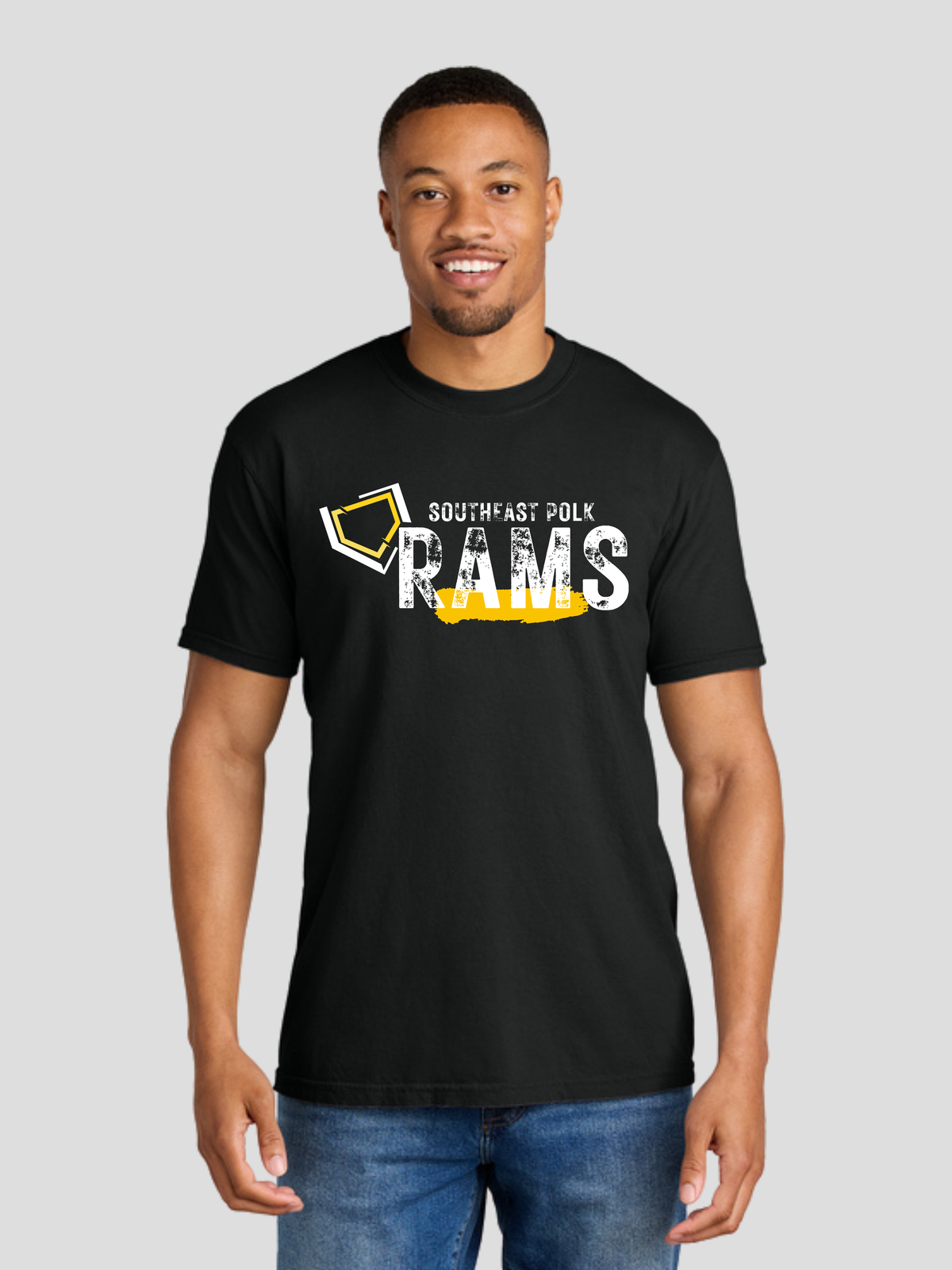 Southeast Polk Rams Distressed Baseball