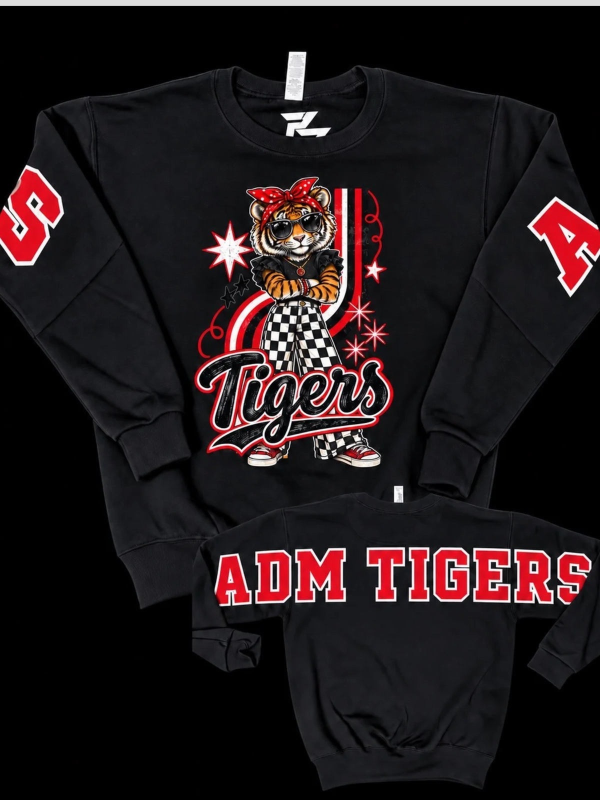 ADM Tiger  Retro Rebel Full Sleeve Crewneck Sweatshirt