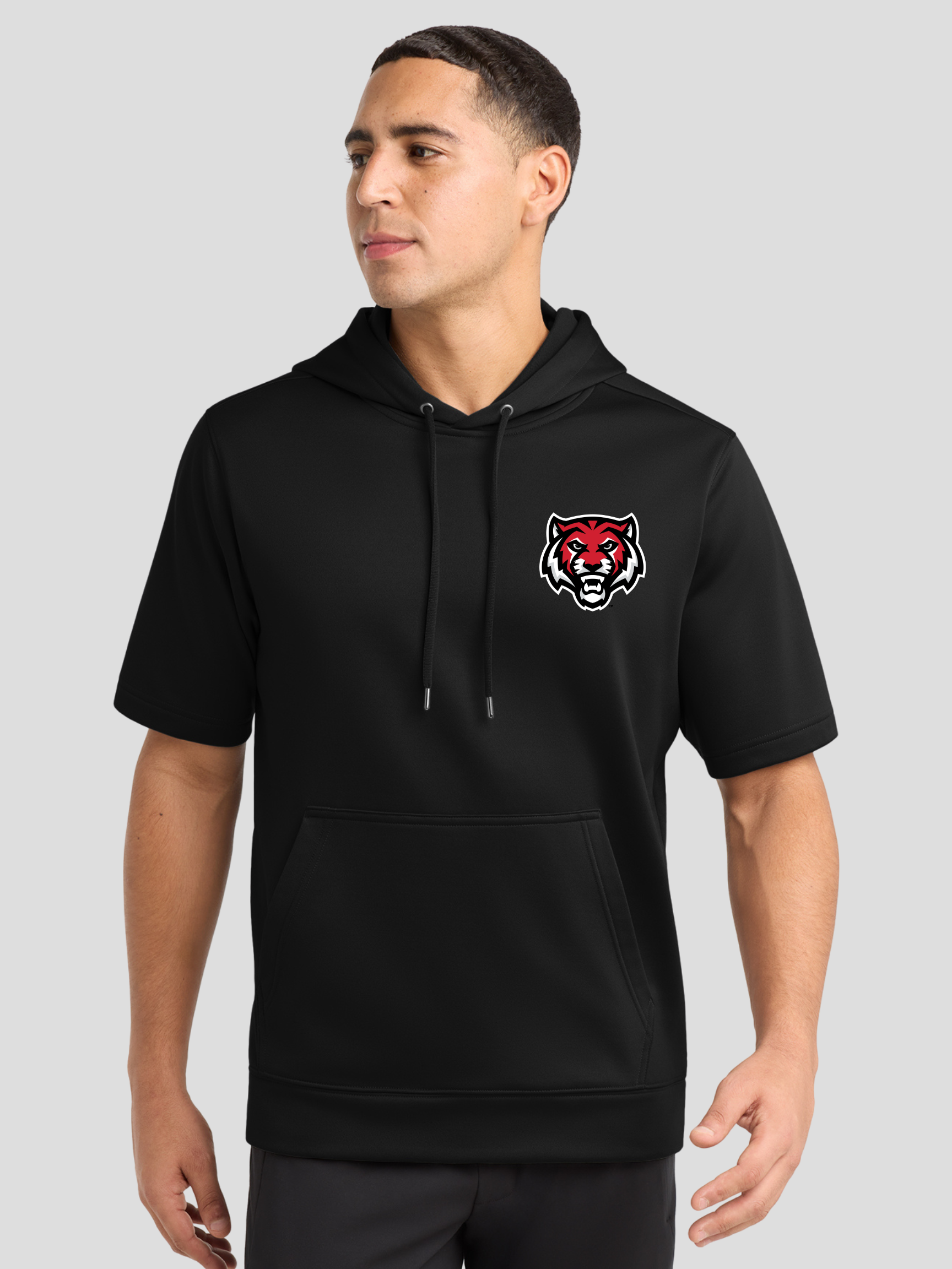 ADM Tigers Sport-Tek® Sport-Wick® Fleece Short Sleeve Hooded Pullover