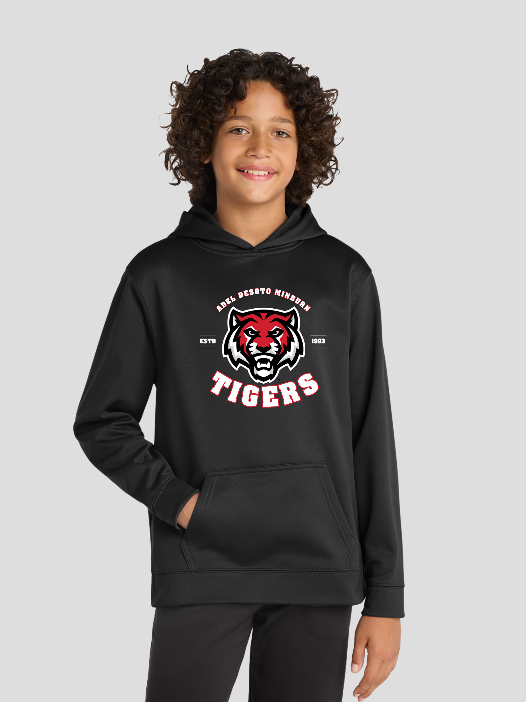 ADM Tigers EST. Sport-Tek® Youth Sport-Wick® Fleece Hooded Pullover