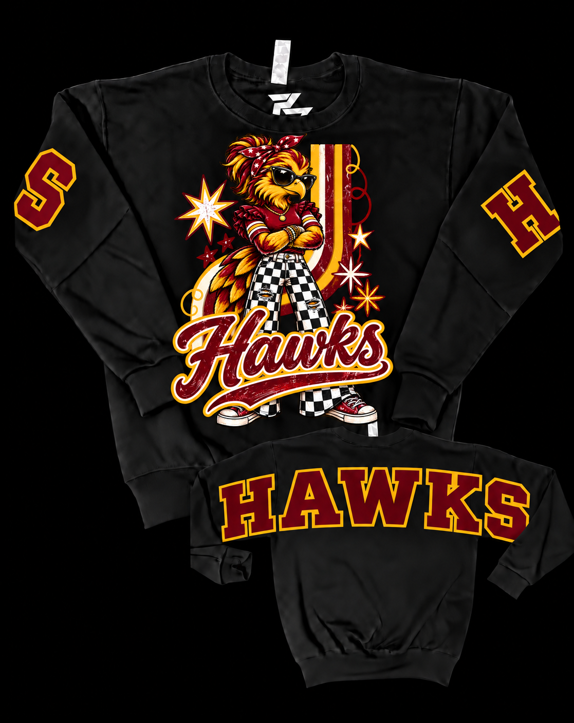 Hawks Retro Rebel Full Sleeve Crewneck Sweatshirt