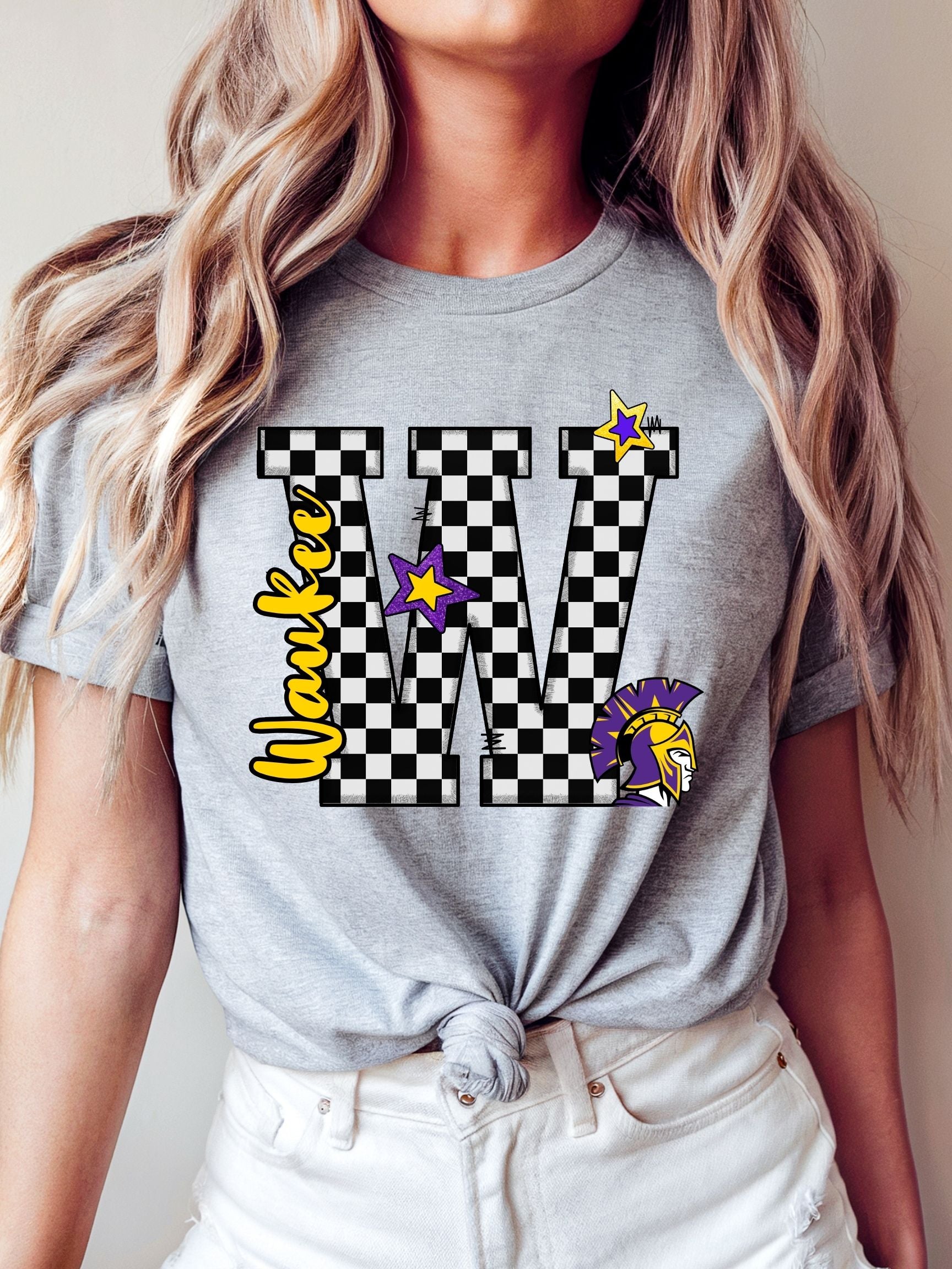 Waukee Warriors Preppy Varsity Letter Unisex Cotton Tee