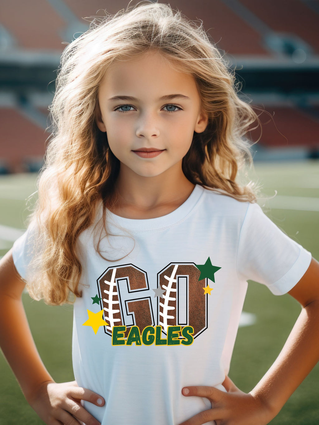 Saydel Eagles Go Eagles Football YOUTH Cotton Tee