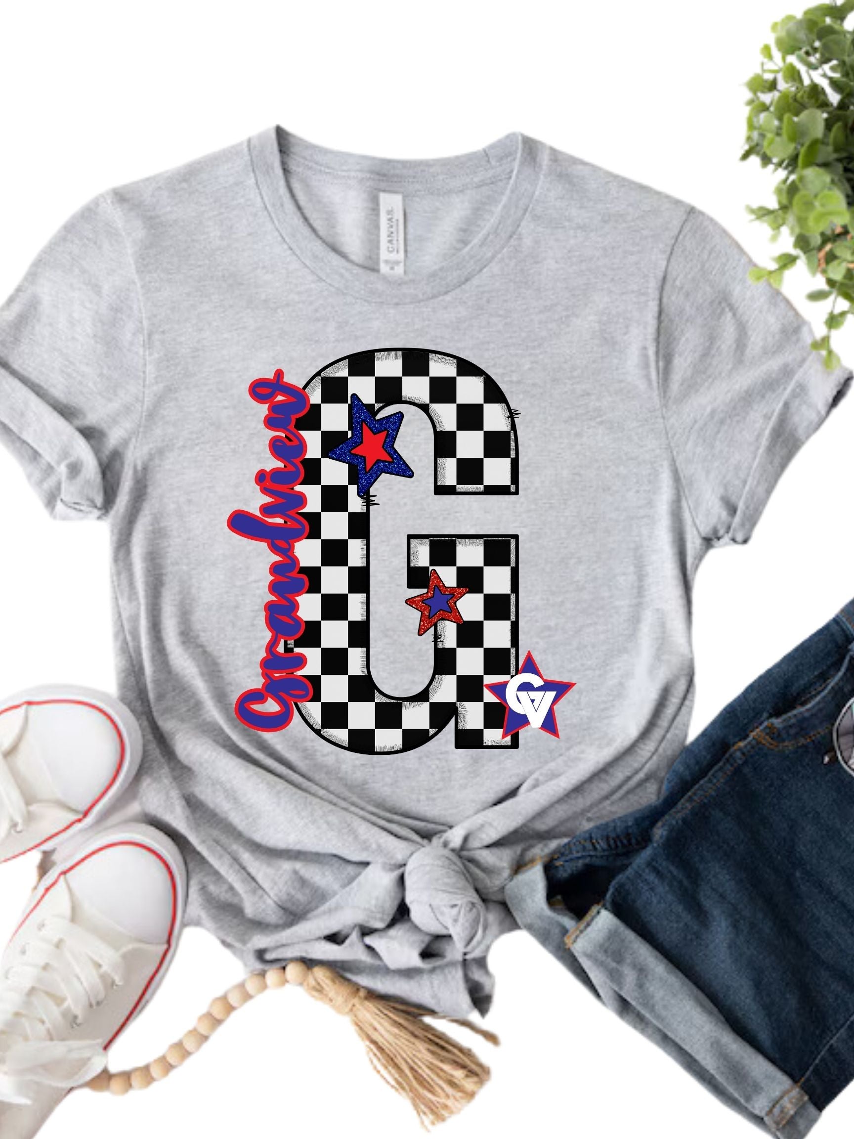 Grandview Little League Preppy Varsity Letter Unisex Cotton Tee